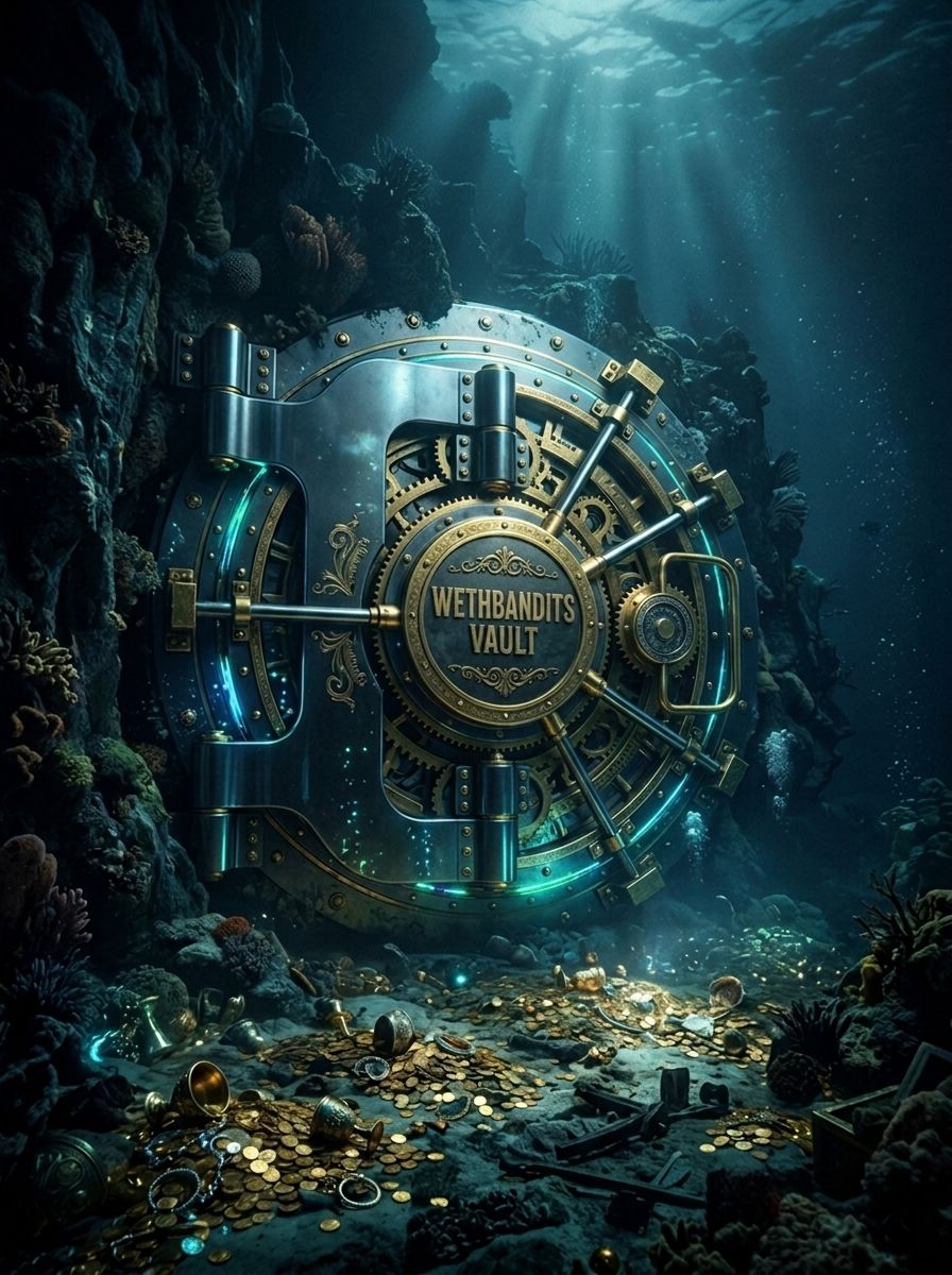 The WETh Bandits vault on the sea floor